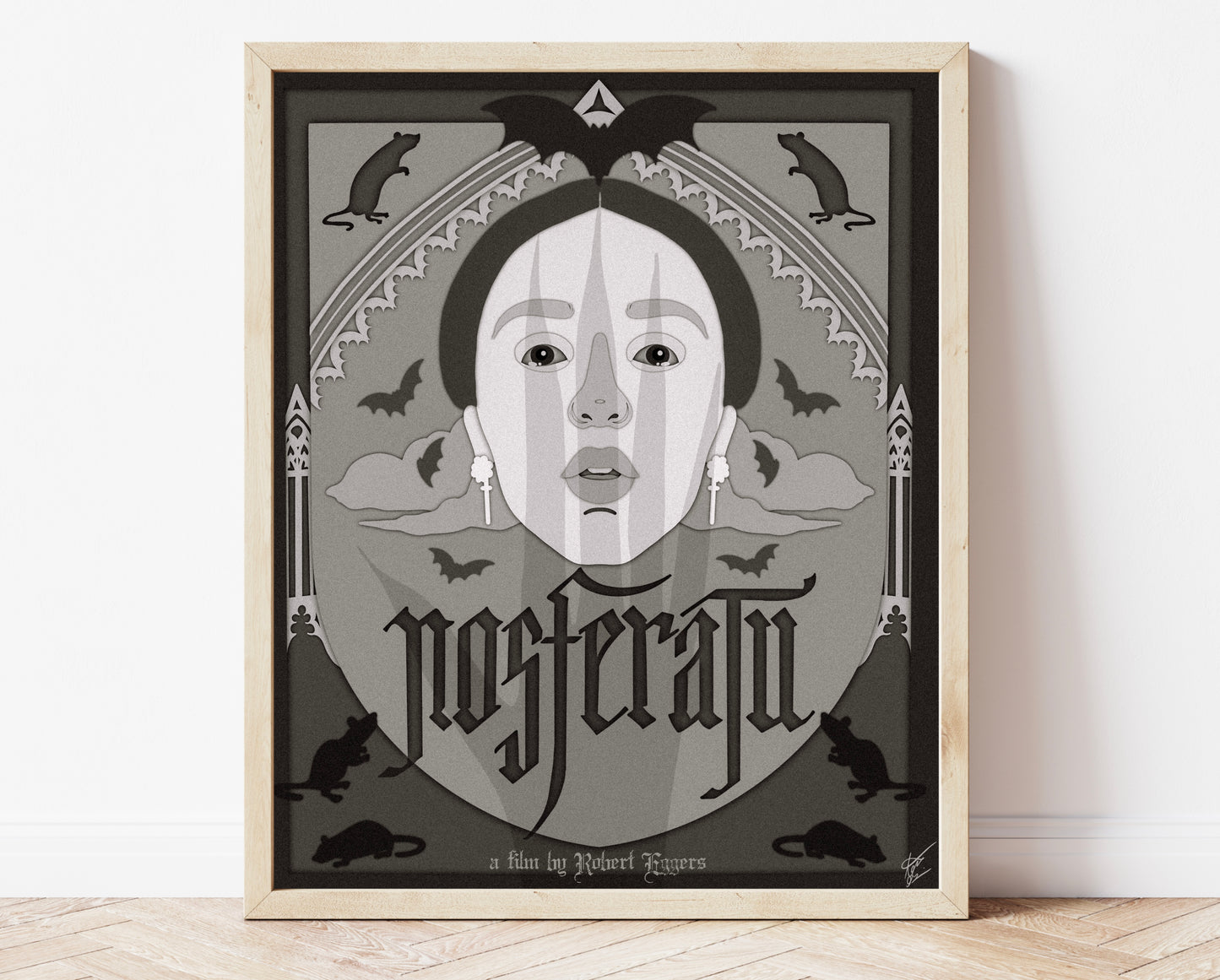 Nosferatu Poster B&W Art Print