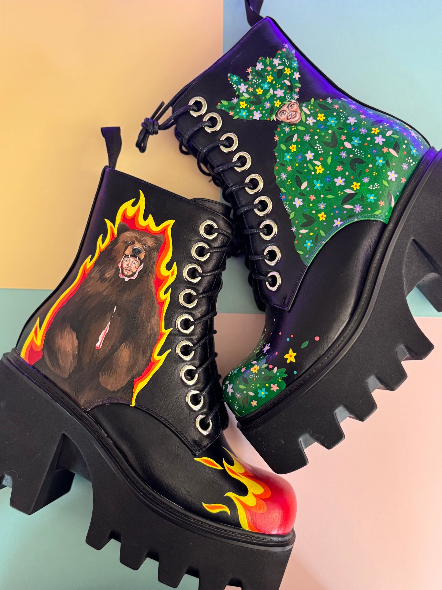 Hand Painted Midsommar Boots