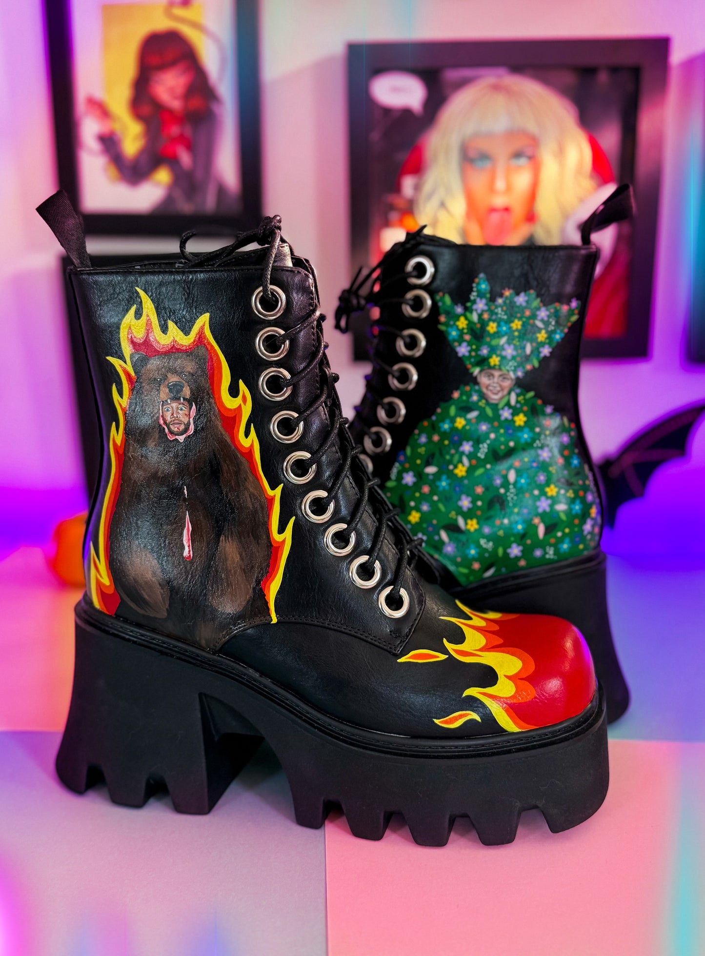 Hand Painted Midsommar Boots