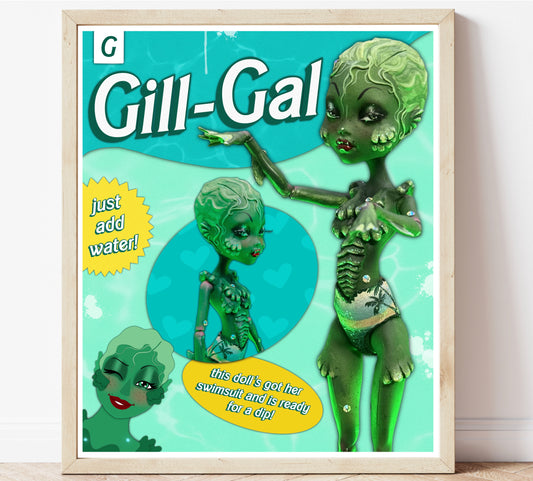 Creature from the Black Lagoon Doll Print