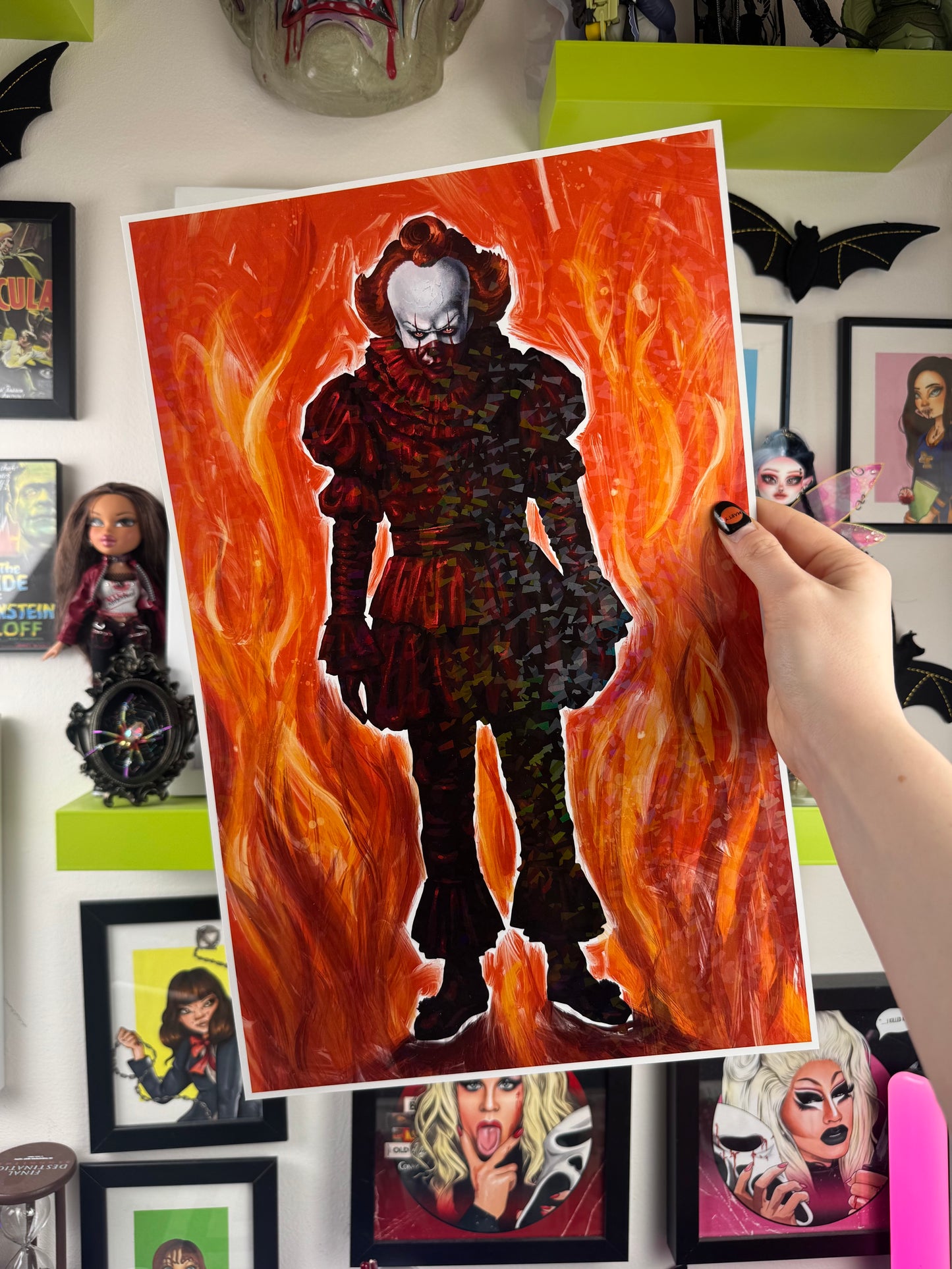 Holographic Blood Dipped Pennywise Print